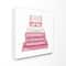 Stupell Industries Pink Book Stack Fashion Handbag Canvas Wall Art